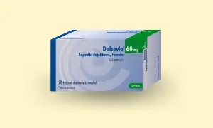 Opakowanie leku Dulsevia 60 mg, zawierające 28 kapsułek dojelitowych, twardych.