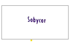 Logo Sobycor w kolorze fioletowym, na białym tle.