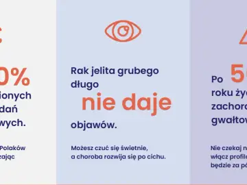 Rak jelita grubego rokowania: tylko 10% Polaków korzysta z badań, 90% ryzykuje. Choroba rozwija się po cichu, a po 50. roku życia ryzyko zachorowania gwałtownie wzrasta.