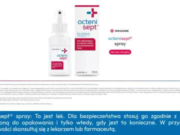 Spray Octenisept do odkażania ran i skóry. Pomocny przy zapaleniu napletka i innych infekcjach. Bez recepty.