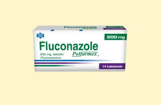 Opakowanie leku Fluconazole 200 mg od Polfarmex, dostępne bez recepty, zawiera 14 tabletek.