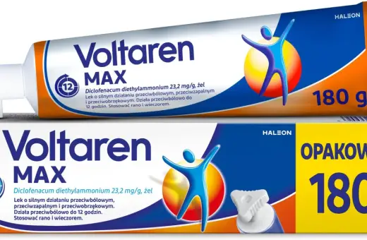 Voltaren MAX - najlepsza maść przeciwbólowa i przeciwzapalna. Żel 180g, działa do 12 godzin.