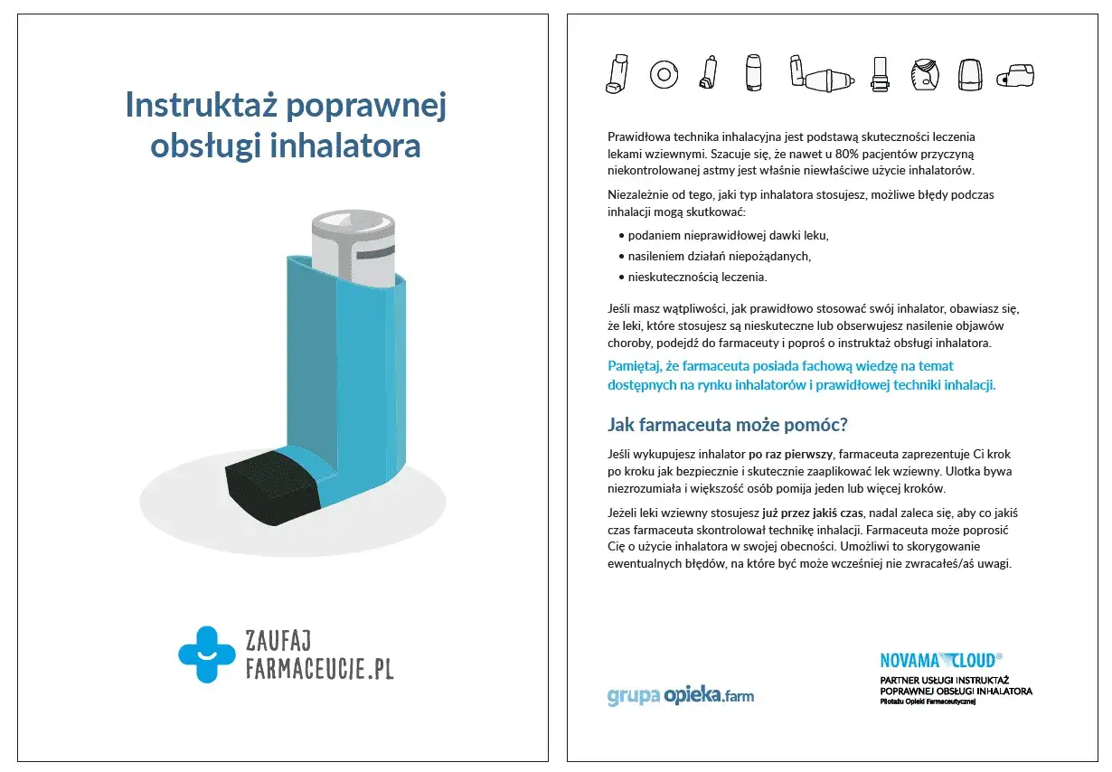 Niebieski inhalator, kluczowy w leczeniu astmy. Prawidłowe użycie, jak w przypadku salmex, zapewnia skuteczność terapii. Zapytaj farmaceutę o instruktaż.